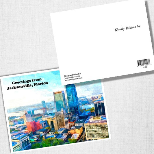 Jacksonville Skyline Postcard