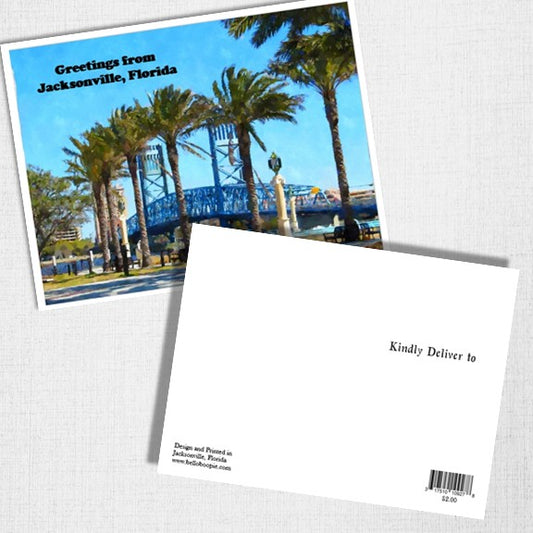 Main Street Bridge with Friendship Fountain Postcard