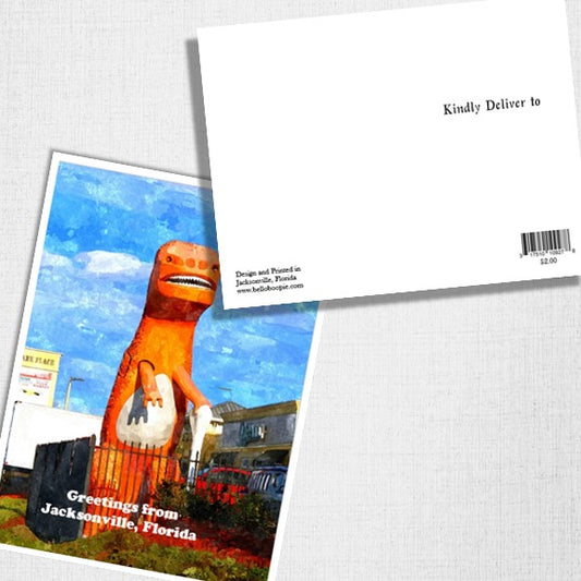 Rex, The Beach Boulevard Dinosaur Postcard