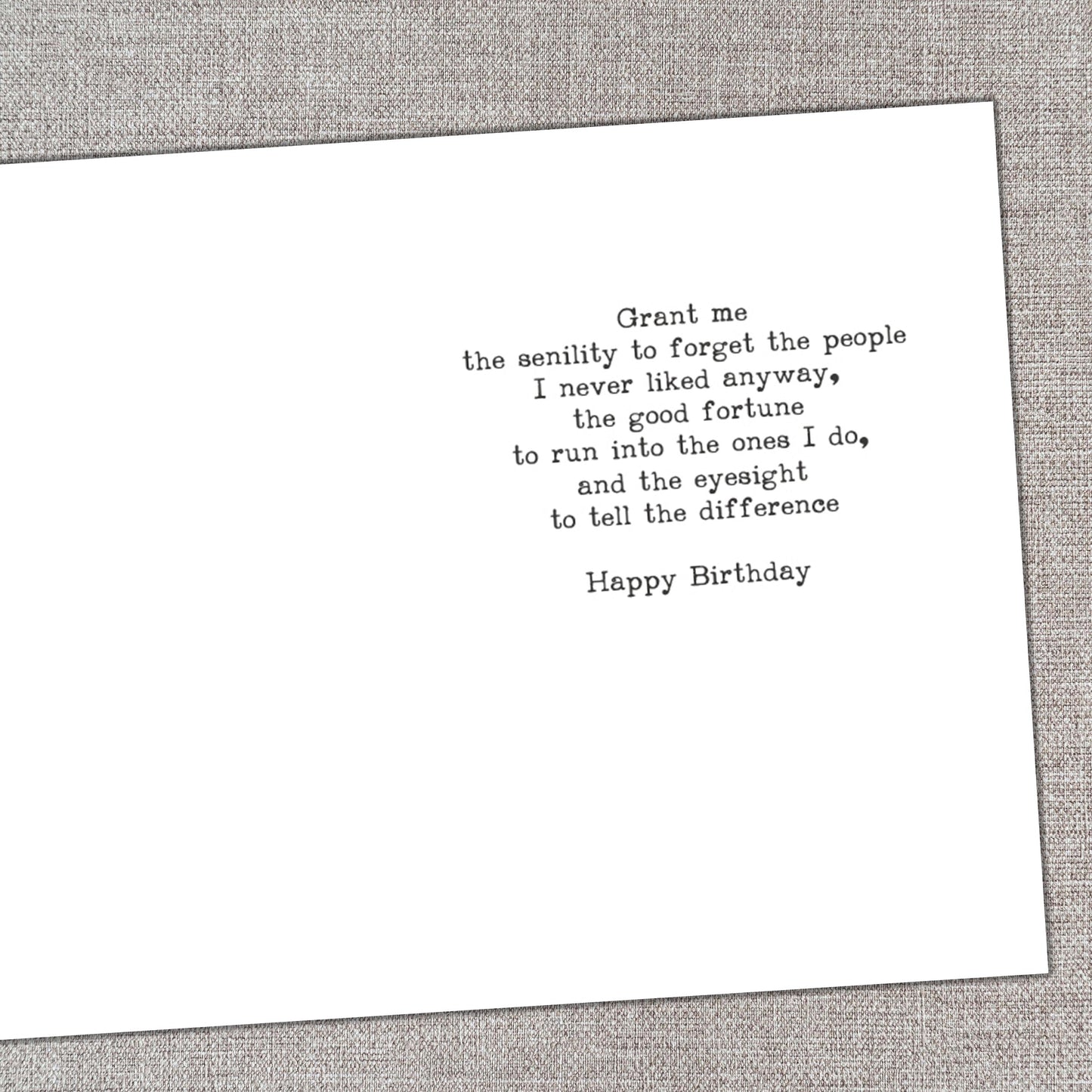 The Senility Prayer