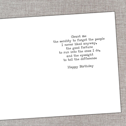 The Senility Prayer